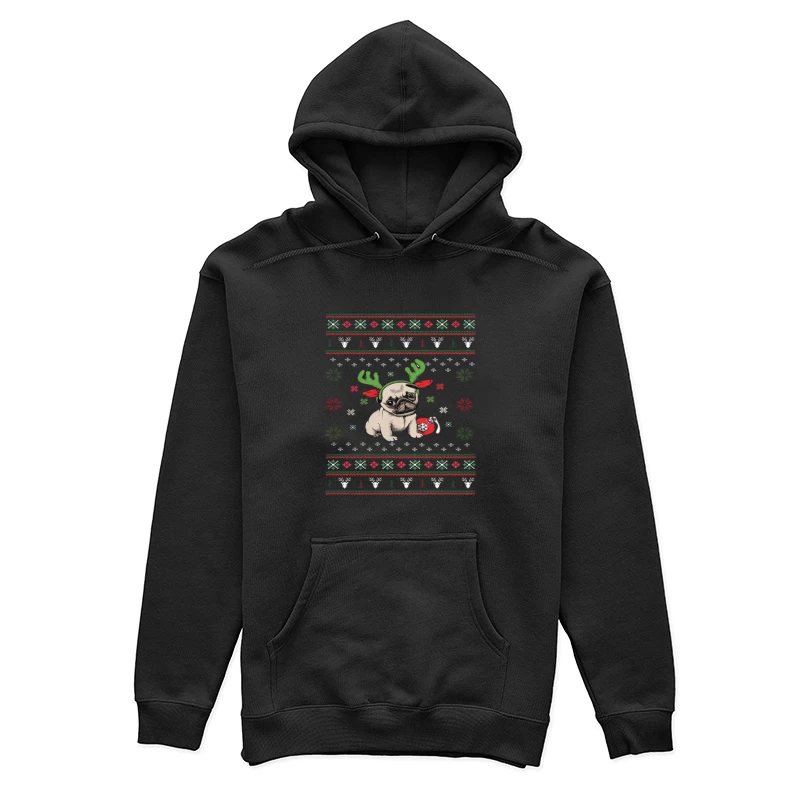 Chien de Noël avec bois de renne Femme Sweat à capuche