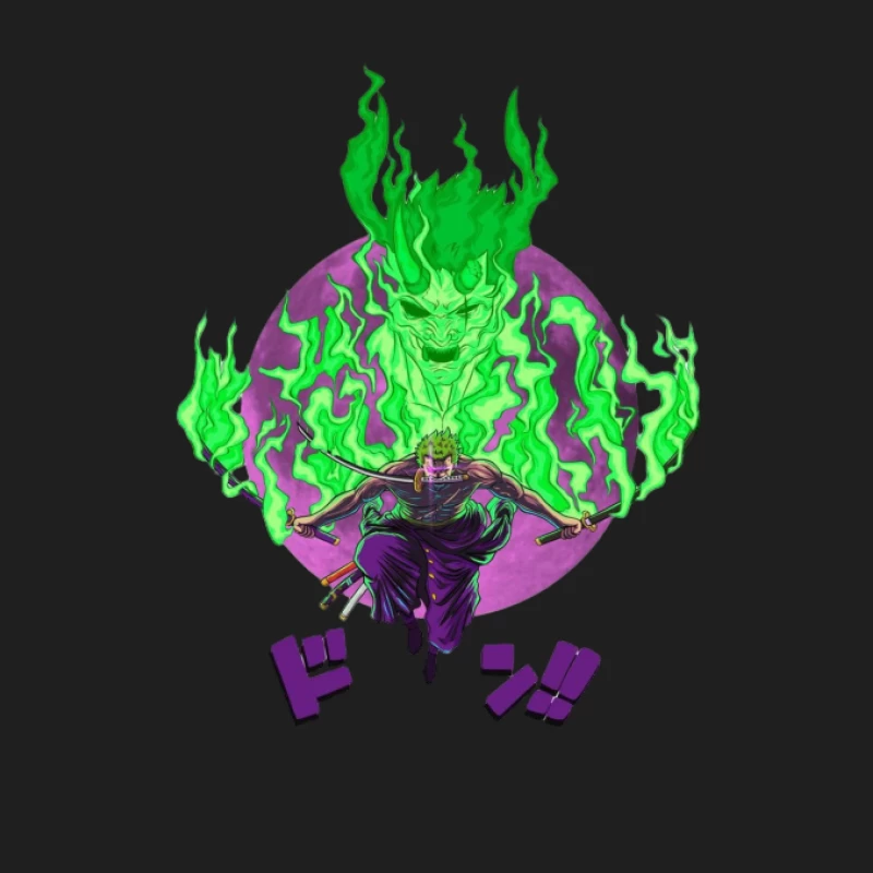 Samurai mit grünem Feuergeist Herren Tanktops