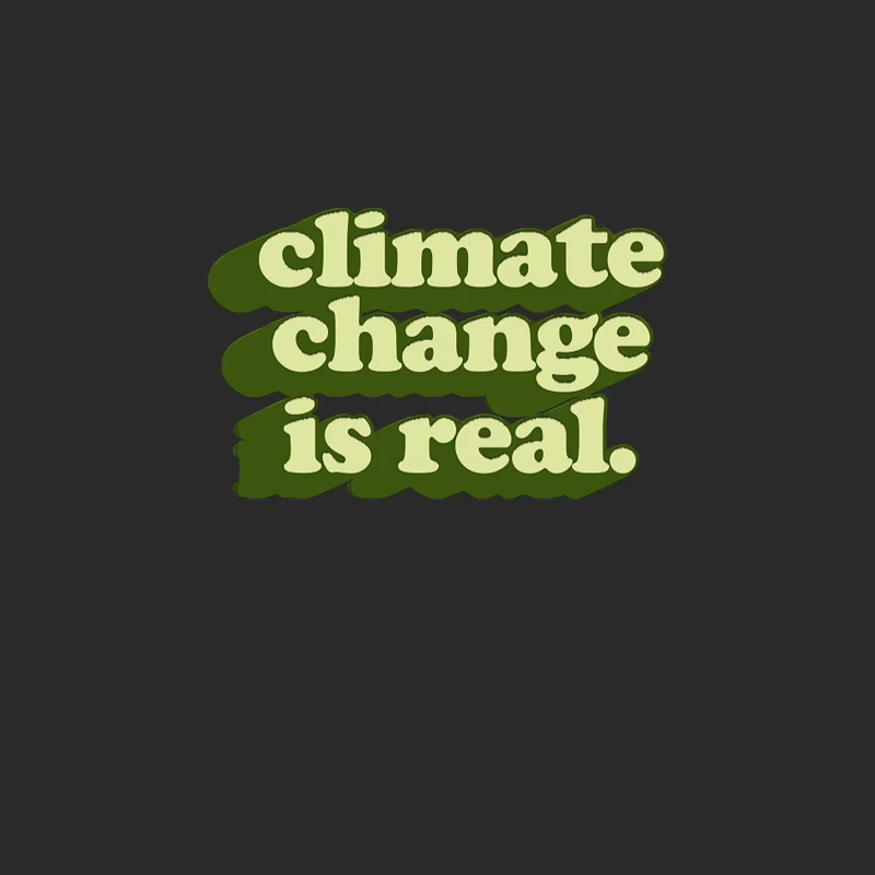 Climate Change Is Real  Retro Typography Design Baseball Cap
