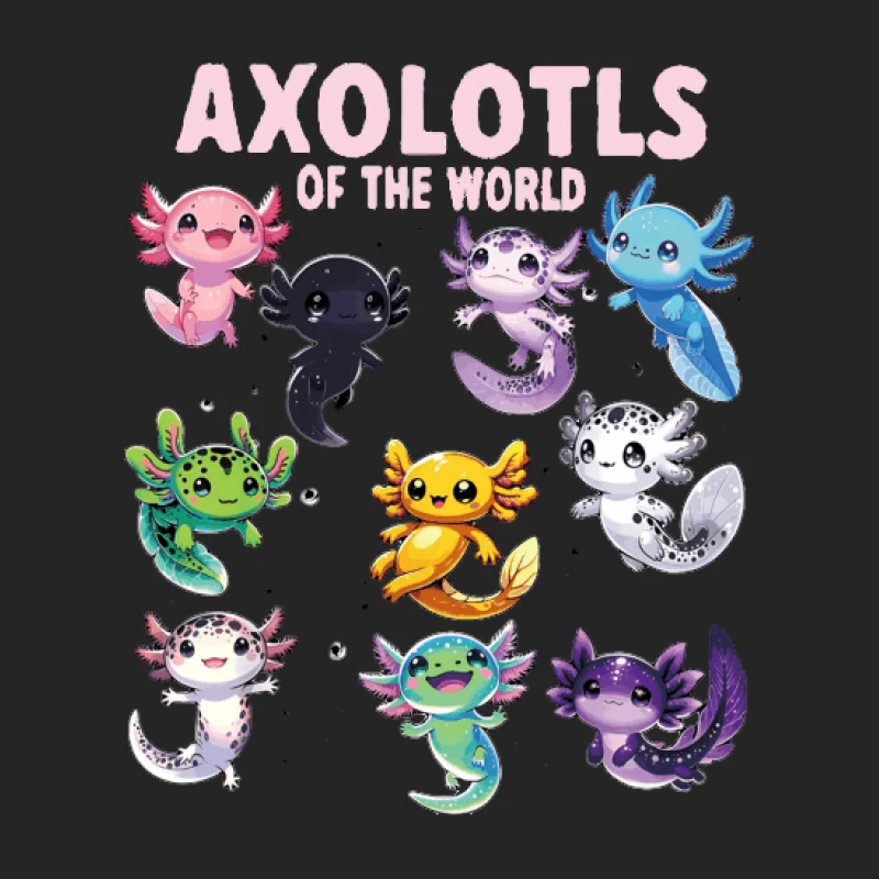 Niedliche Axolotl-Illustrationen Damen Pullover Sweatshirt
