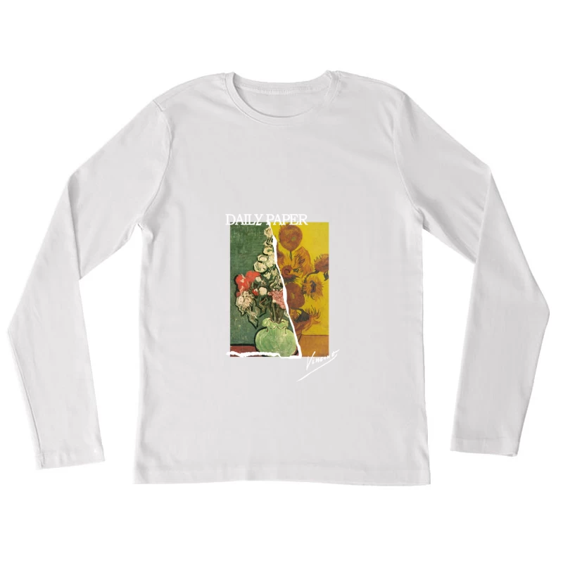 Vincent van Gogh Blumenmischung Damen Langarm T-Shirt