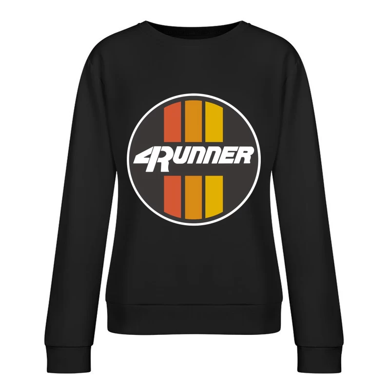 Retro-Style 4Runner Logo with Orange-Yellow Racing Stripes Female Pullover Sweatshirt