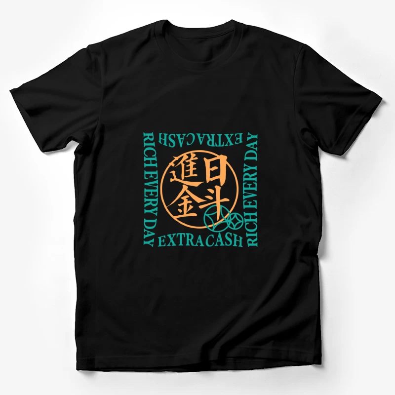 Viel Glück und Geld, stilvolles Design Herren T-Shirt
