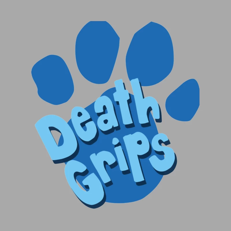 Death Grips Blue Paw Print Logo Design Female Pullover Hoodie