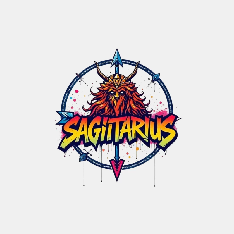 Sagittarius Zodiac Sign Illustration Male Tank Top