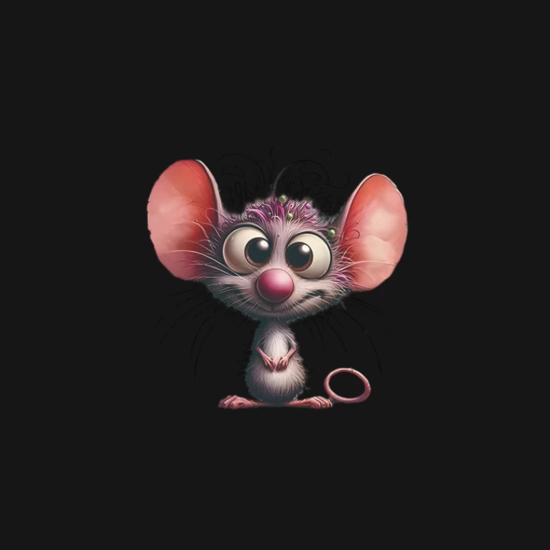 Souris mignonne de dessin animé aux grandes oreilles Homme T-Shirt