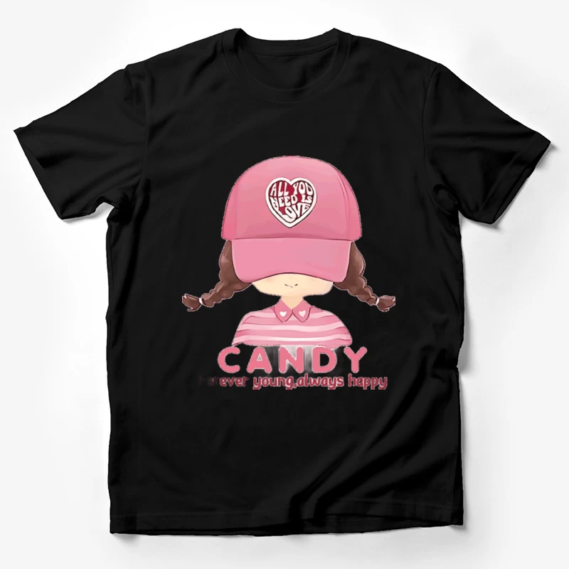 Candy Mädchen mit Mütze Herren T-Shirt