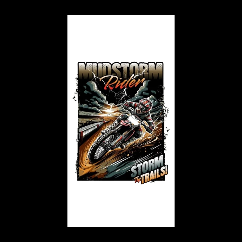 Mudstorm Rider: Extreme Off-Road Motorcycle Racing Through the Storm iPhone Case