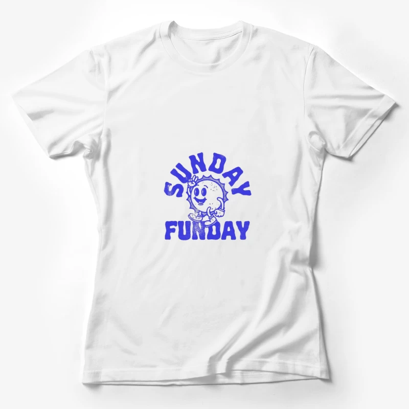 Dimanche amusant avec visage ensoleillé Femme T-Shirt