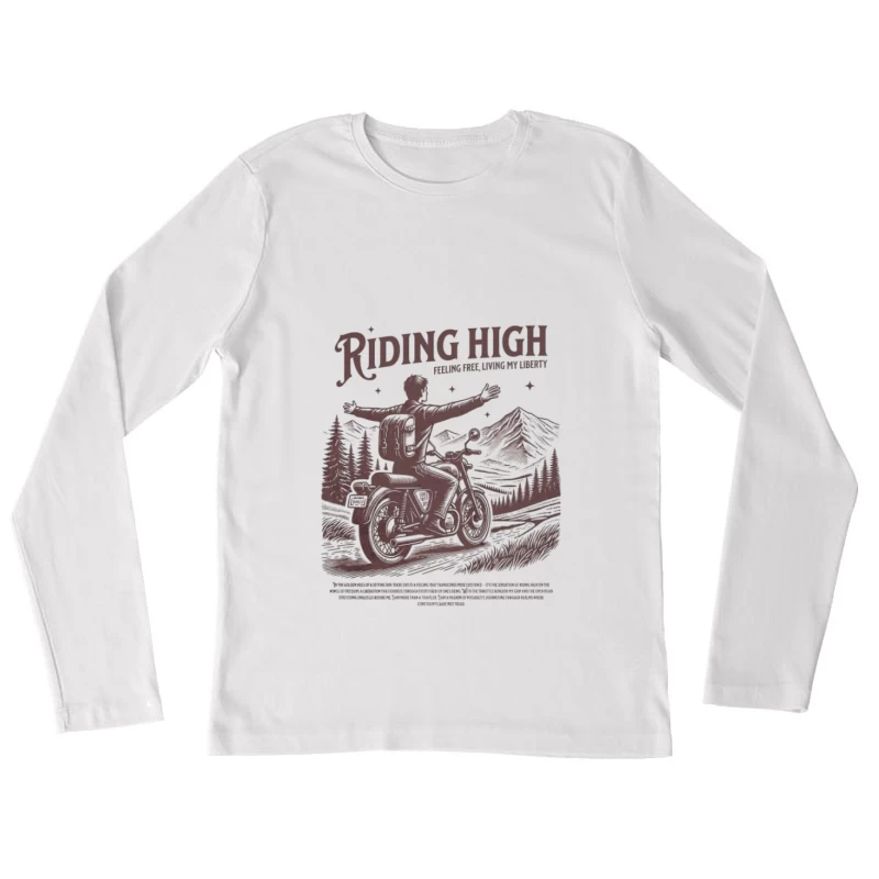 Faire de la moto en montagne Femme Manches Longues T-Shirt