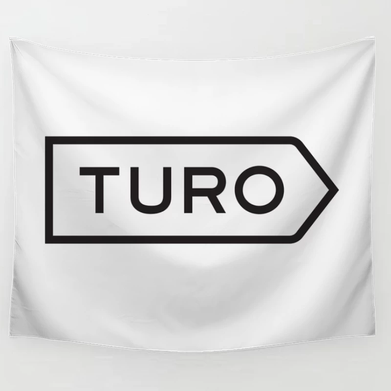 Turo Car-Sharing Service Minimalist Arrow Logo Tapestry