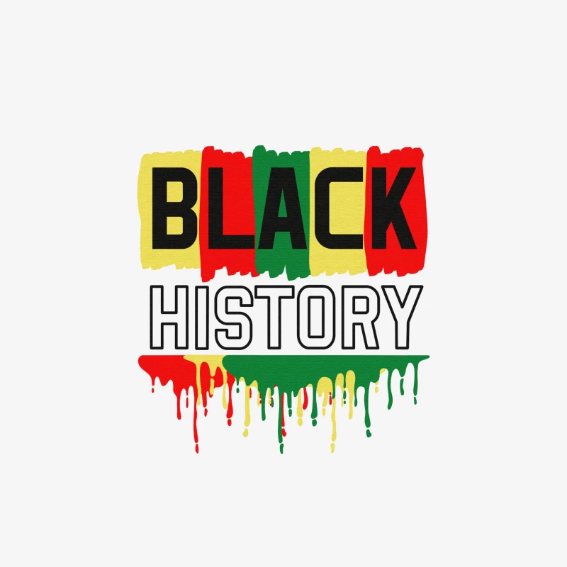 Black History Design mit Farben Rot, Gelb und Grün Damen Langarm T-Shirt