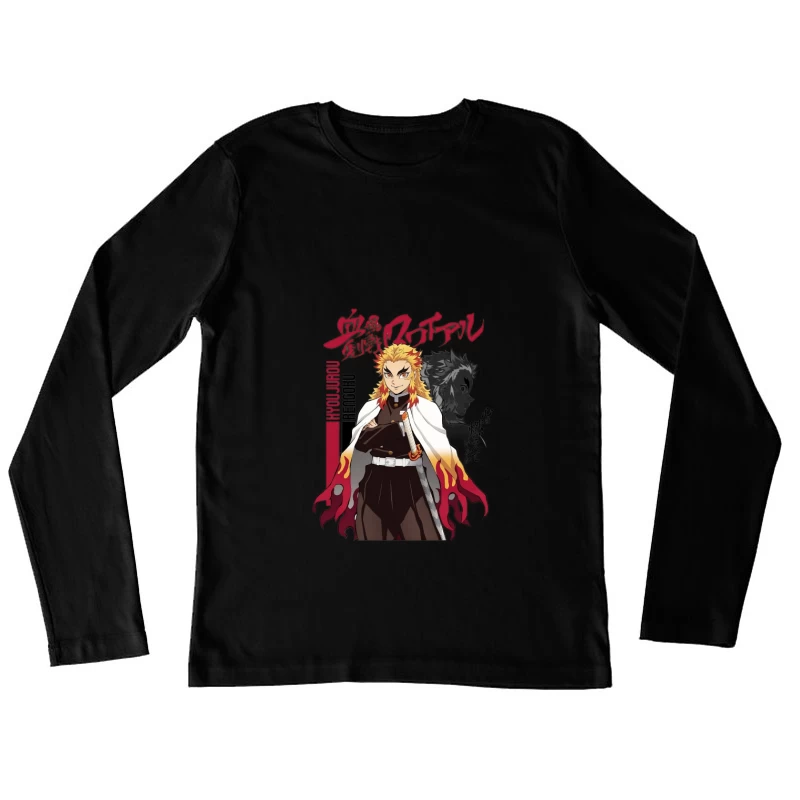 Rengoku Kyoujurou Manga Kunst Damen Langarm T-Shirt