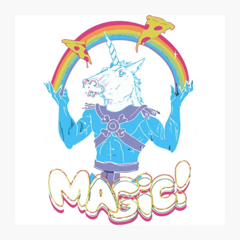 Magical Unicorn's Rainbow Pizza Adventure Pin