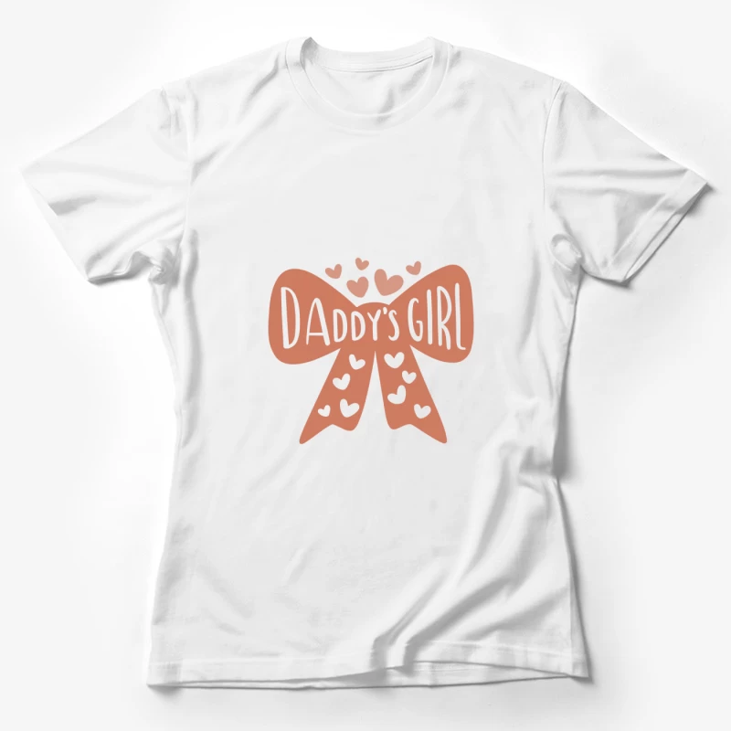Nœud rose avec cœurs et texte 'Daddy's Girl' Femme T-Shirt