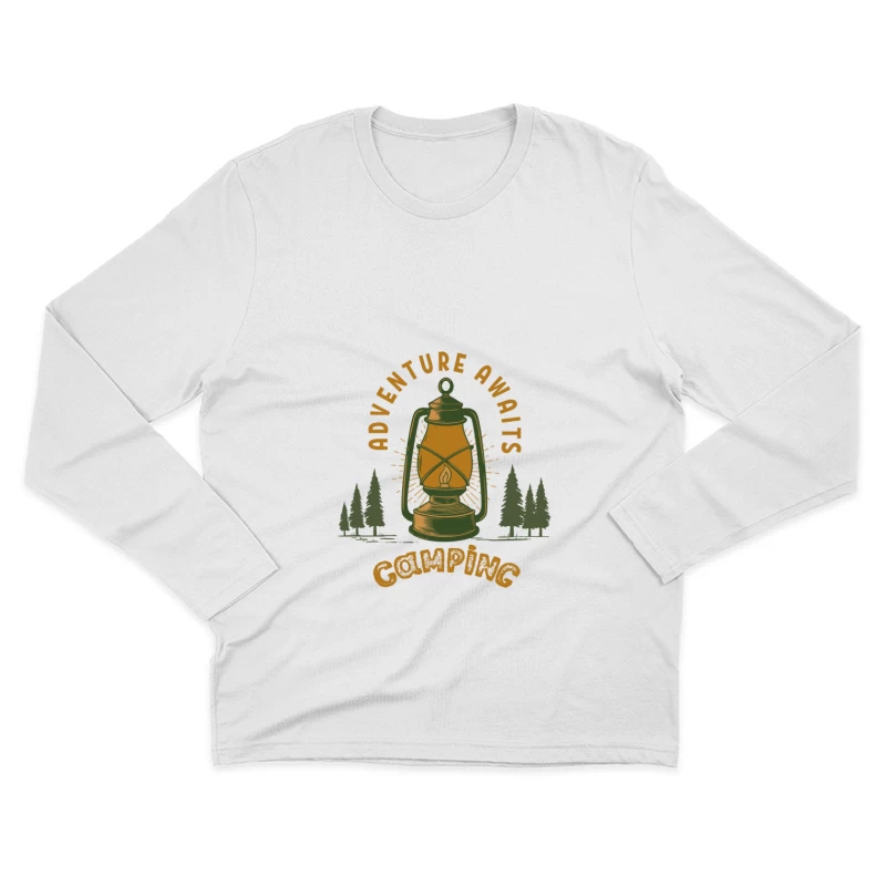 Campingabenteuer mit Laternenlicht Herren Langarm T-Shirt