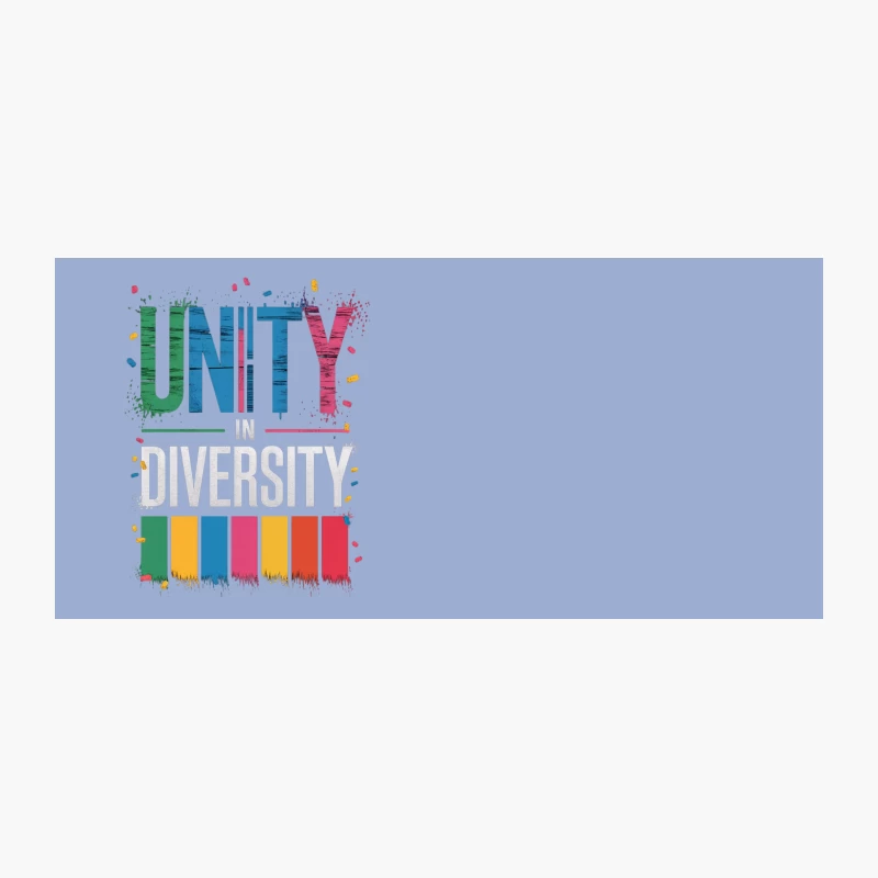 Colorful Unity in Diversity Typography Design Coffee Mug