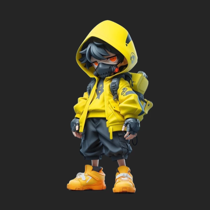 Kreatives Streetwear-Design mit gelbem Hoodie Herren Pullover Sweatshirt