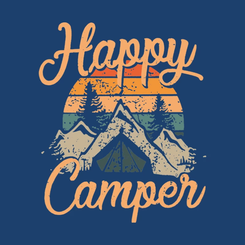 Fröhlicher Camper mit Berglandschaft Herren Pullover Hoodie