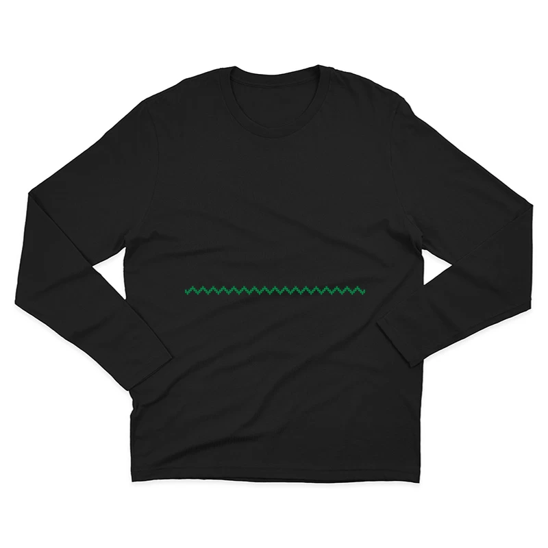 Motif tribal en vague verte Homme Manches Longues T-Shirt