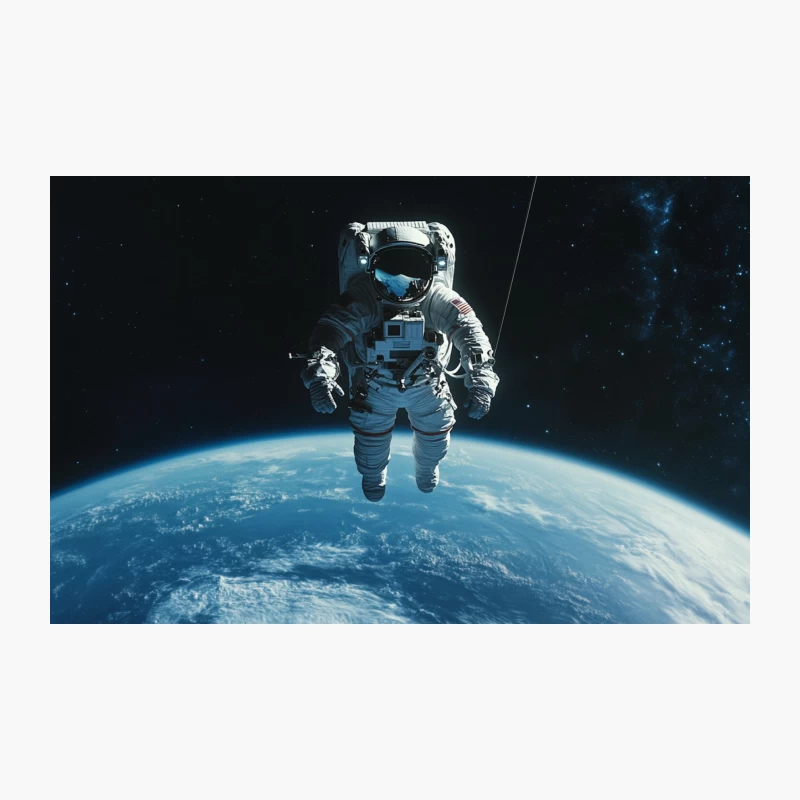 Astronaut's Cosmic Spacewalk Above Earth Travel Mug