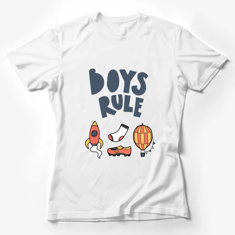 Illustration colorée de fusée et ballon Femme T-Shirt