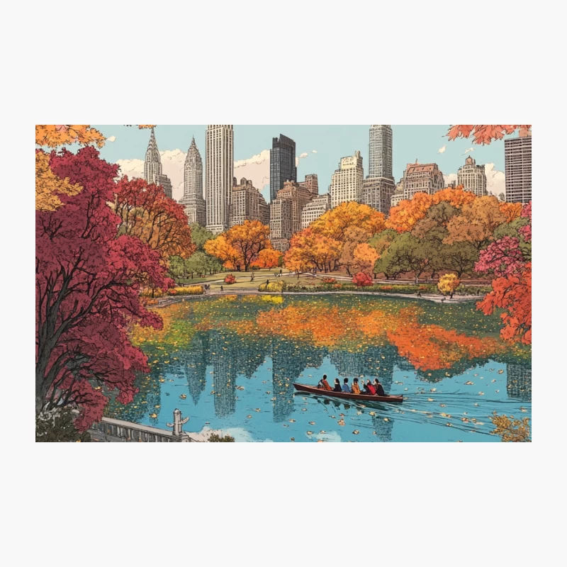 Autumn in Central Park: New York City's Urban Oasis Travel Mug