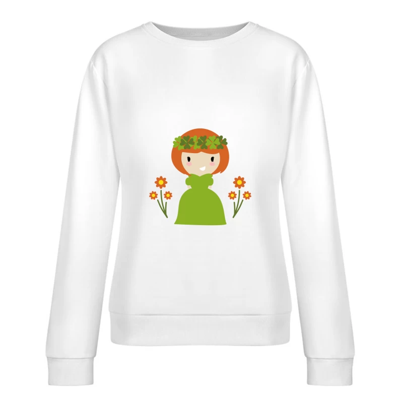 Fée de la nature avec fleurs Femme Sweat-shirt à enfiler