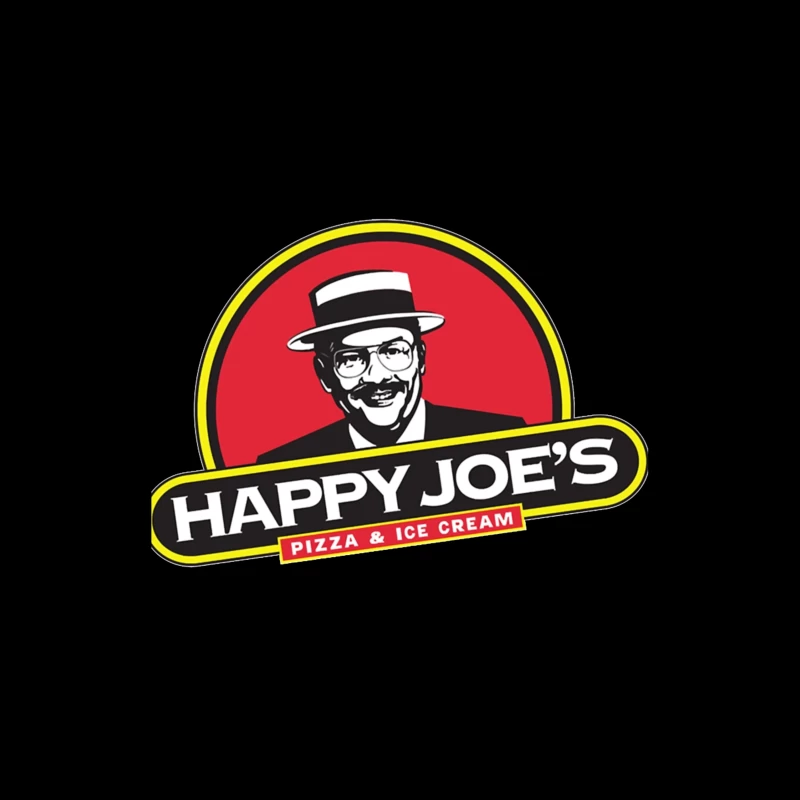 Happy Joe's Pizza & Ice Cream Vintage Restaurant Logo Throw Pillow