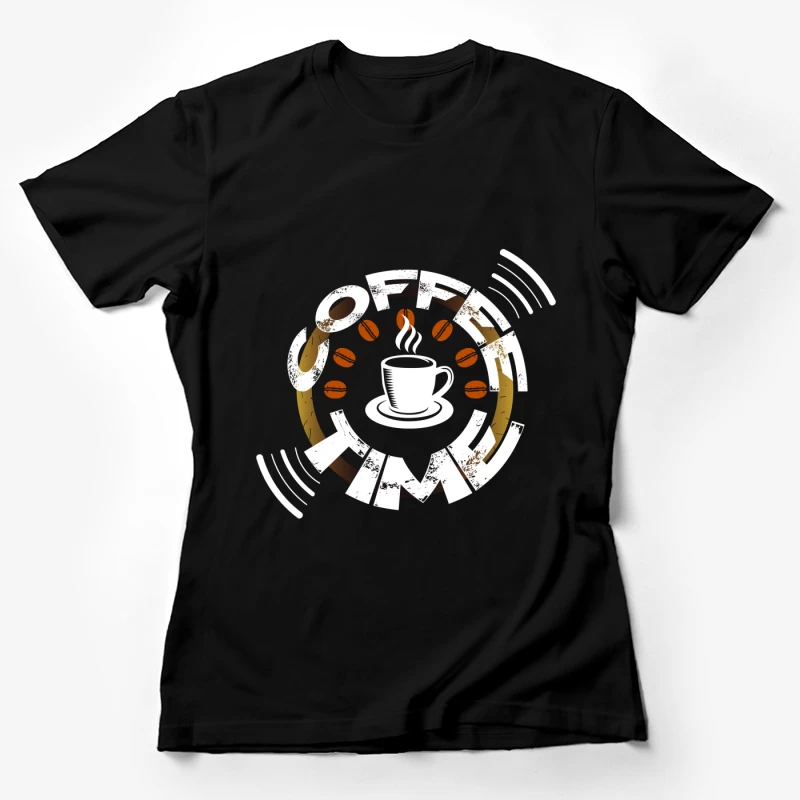 Pause Café avec Horloge et Tasse Femme T-Shirt