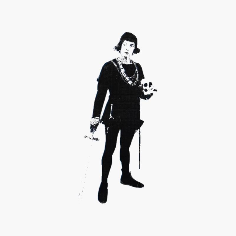 Buster Keaton  Hamlet Tribute Design Cotton Tote Bag