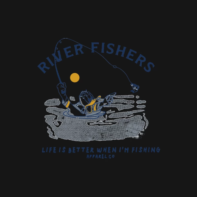 Flussfischer-Enthusiast beim Fischen Herren Langarm T-Shirt