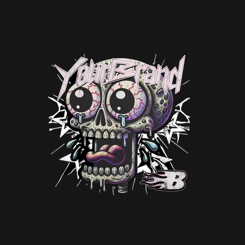 Conception de crâne en graffiti Femme Manches Longues T-Shirt