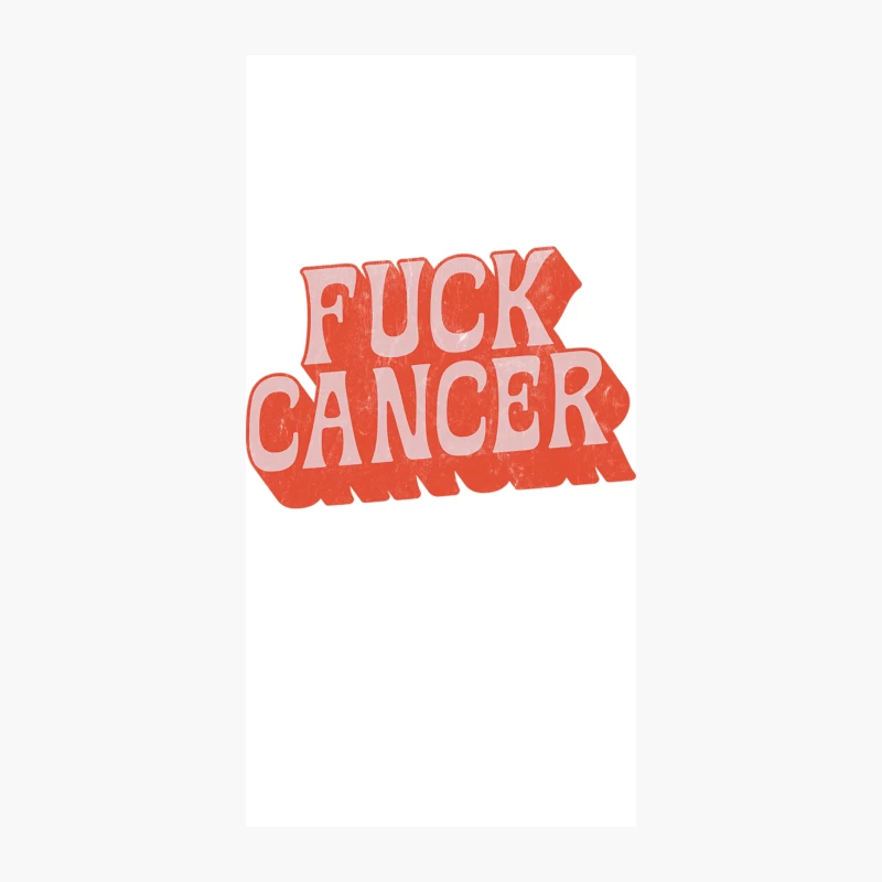Fuck Cancer  Retro Style Typography Design iPhone Case