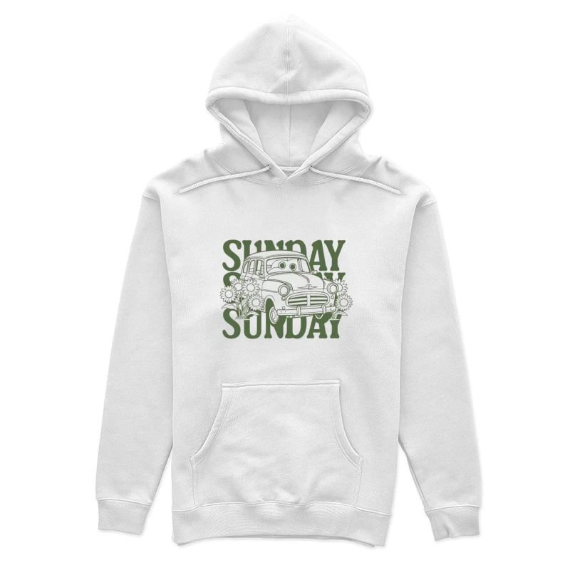 Sonntag Autofahrt mit Sonnenblumen Damen Pullover Hoodie