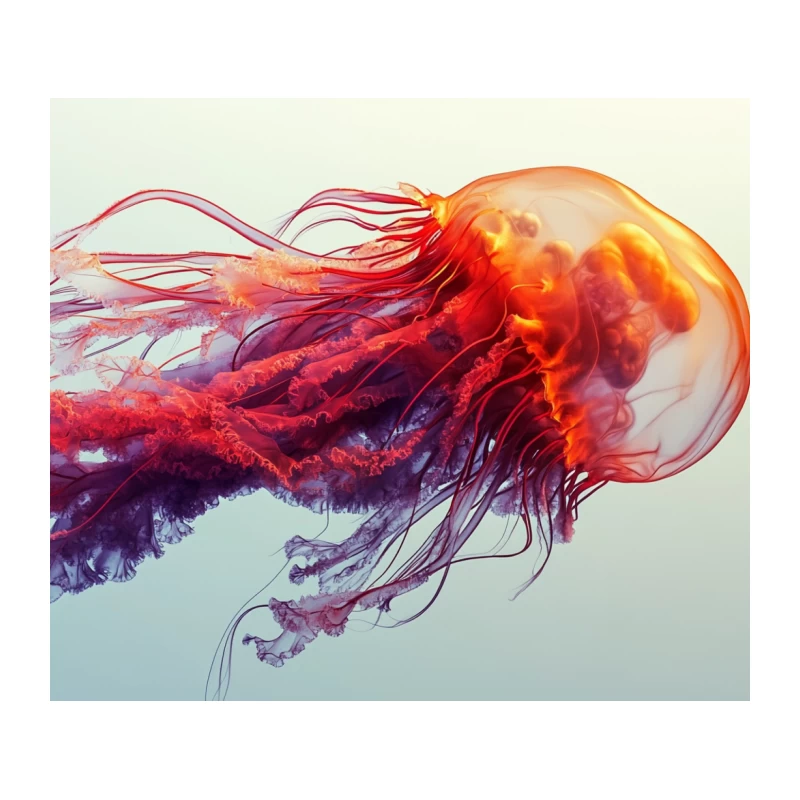 Vibrant Jellyfish: A Colorful Marine Marvel Tapestry