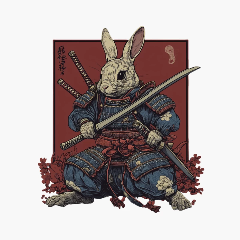 Samurai Rabbit: Warrior of the Eastern Realm Cotton Tote Bag