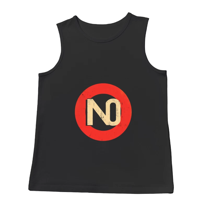Red Circular No Sign: Prohibition and Warning Symbol Male Tank Top
