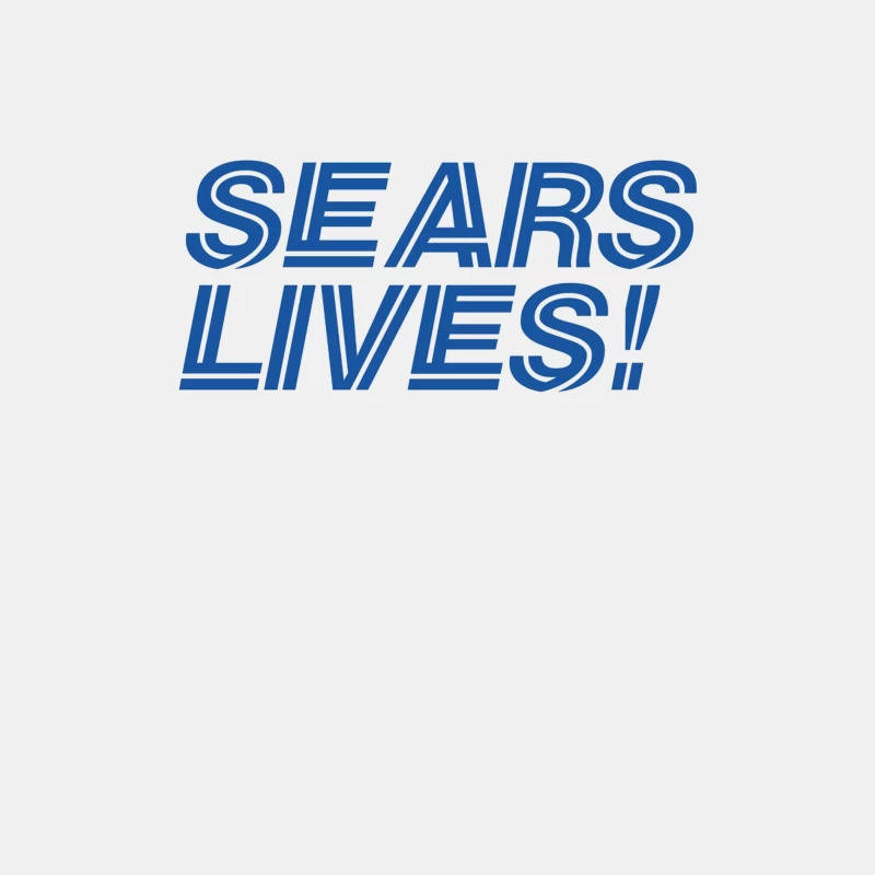 Sears Lives! Blue Text Logo Design Male Tank Top