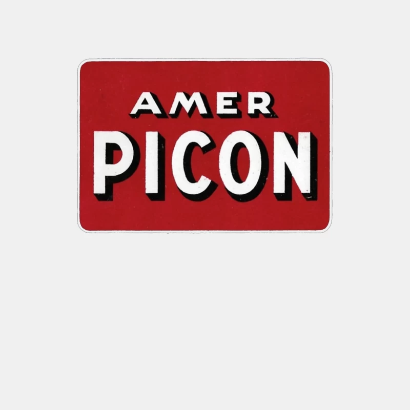 Vintage Amer Picon Logo Typography on Red Background Male Tank Top