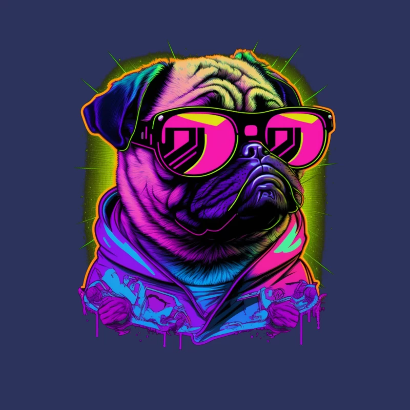 Dog sunglasses colorful pop art Female T-Shirt
