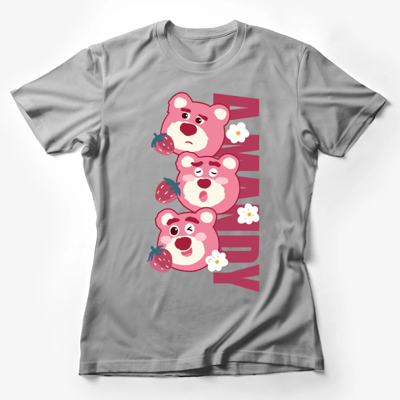 Niedliche Bären mit Erdbeeren Damen T-Shirt