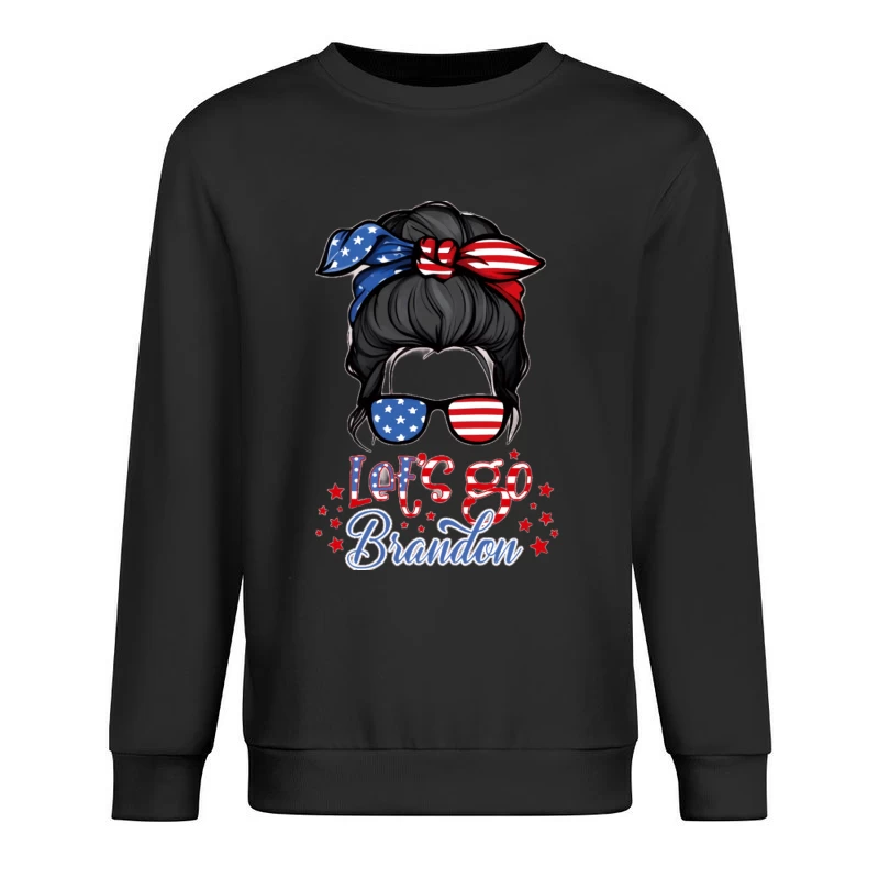 Patriotische Frisur mit Sonnenbrille Herren Pullover Sweatshirt