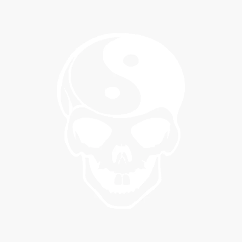 YIN YANG SKULL (2) Cotton Tote Bag