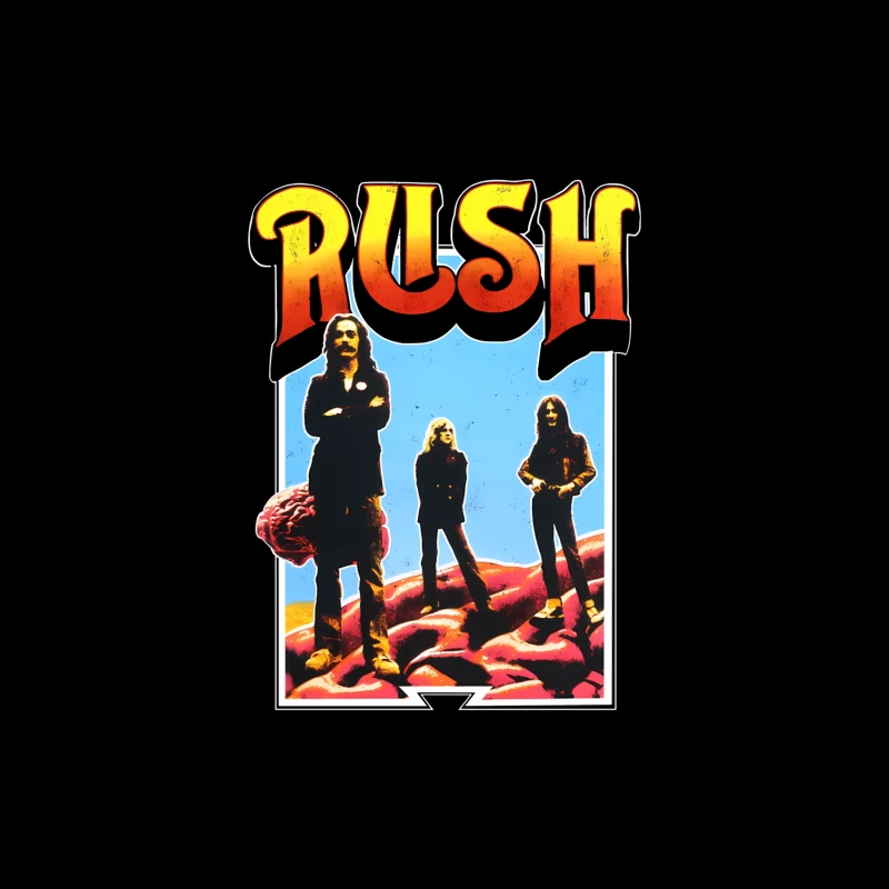 Retro Rush Rock Band Promotional Poster from the 1970s iPhone Case