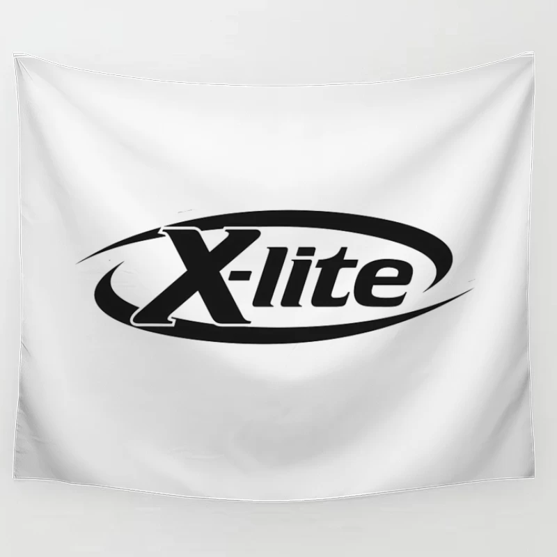 X-lite Black and White Brand Logo Design Tapestry