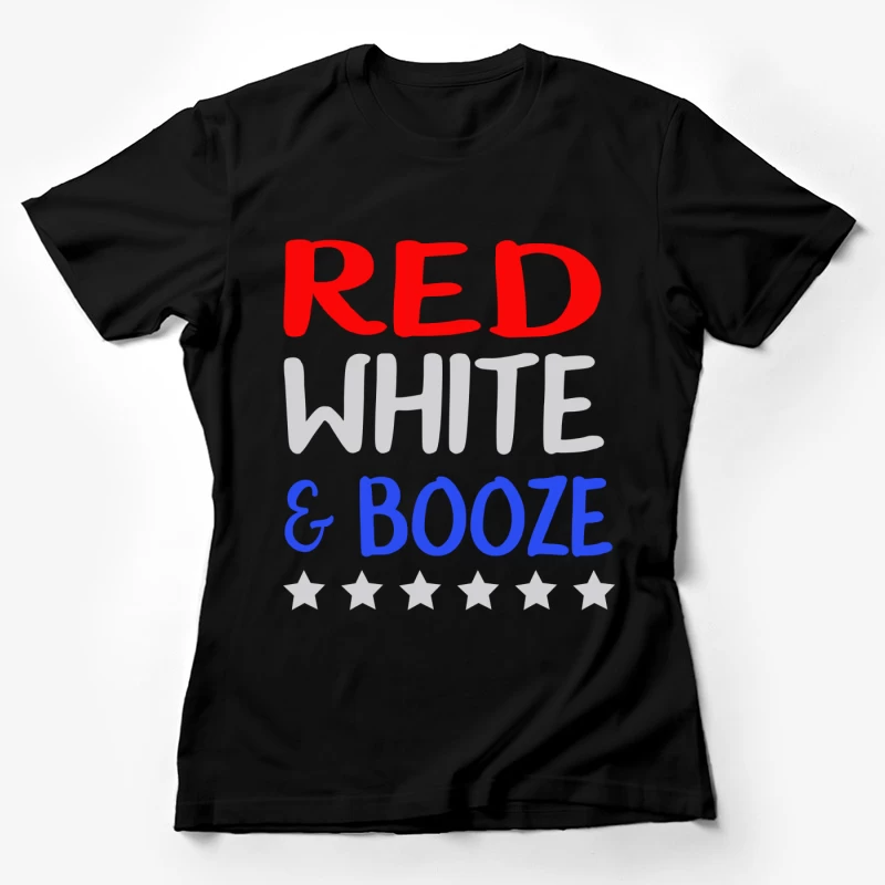 T-shirt rouge, blanc et alcool Femme T-Shirt