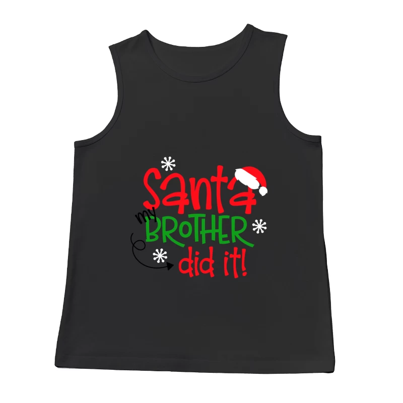Message humoristique de Noël avec Santa et frère Homme Débardeur
