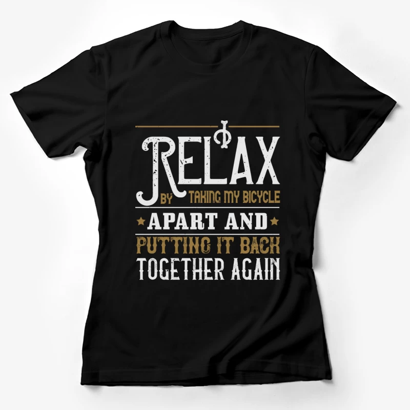 Détente et Vélo: Assemblage Créatif Femme T-Shirt