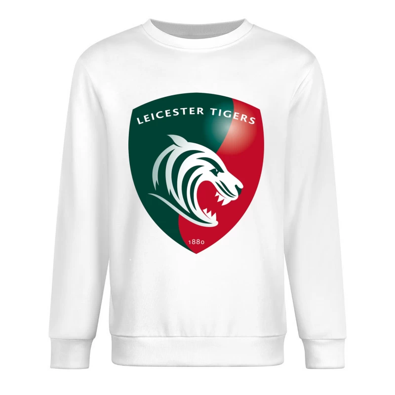 Leicester Tigers Rugby Club Official Logo Shield with Tiger Emblem Male Pullover Sweatshirt